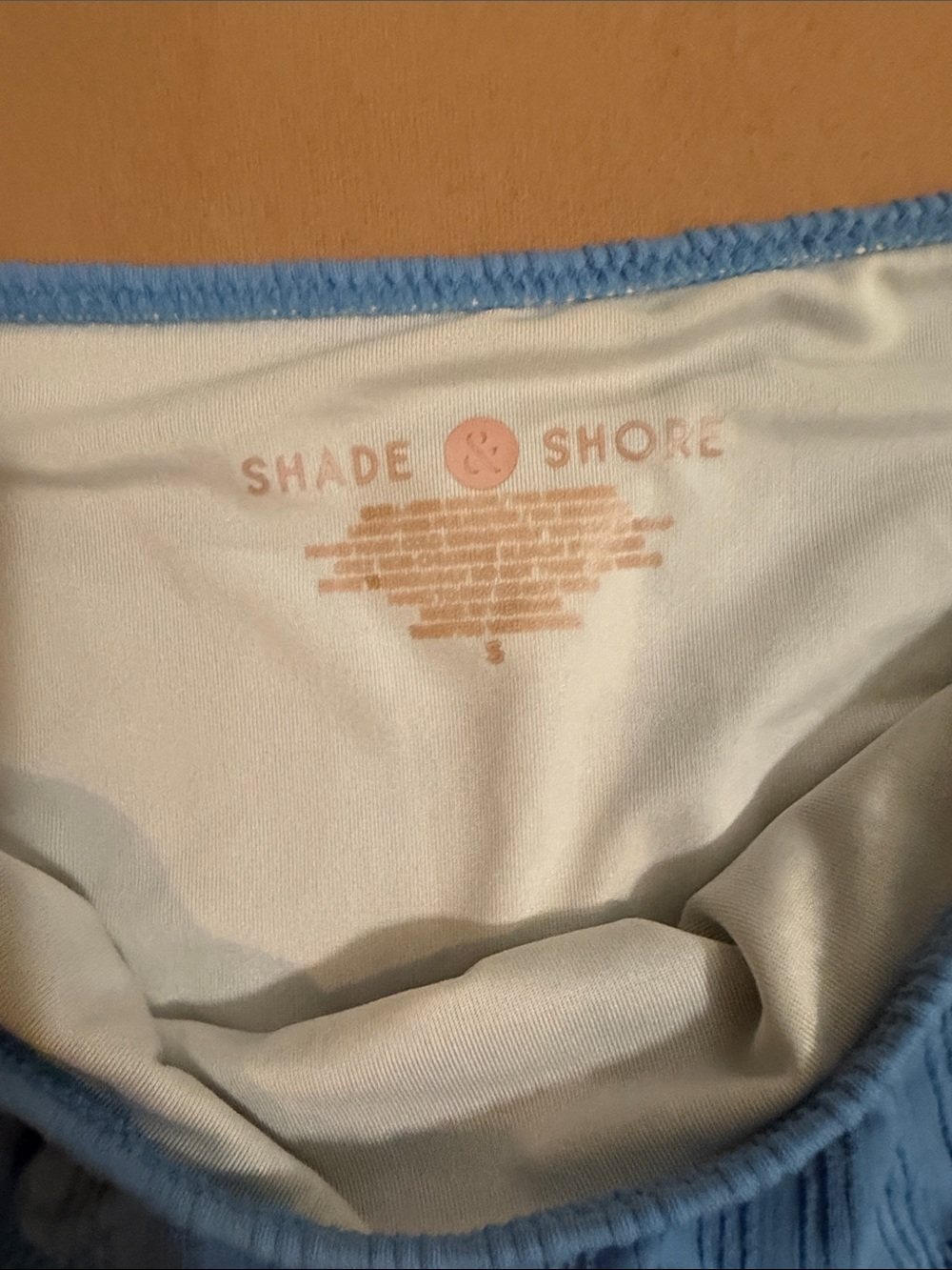 Shade & Shore Light Blue Ribbed Bikini Bottom - Picture 2 of 3